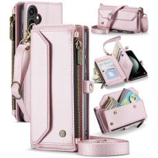 Caseme - CASEME Pl&aring;nboksfodral Konstl&auml;der f&ouml;r Samsung Galaxy S23 FE - Rosa