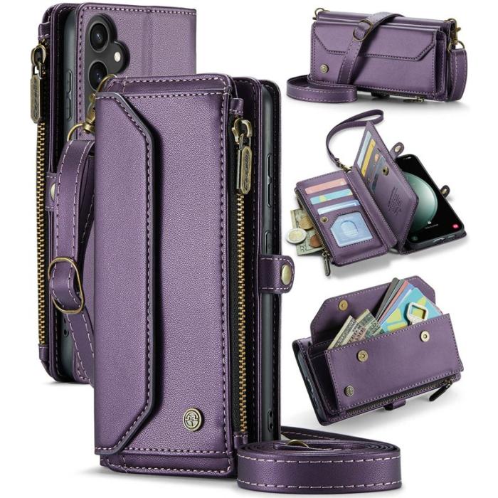 Caseme - CASEME Plånboksfodral Konstläder för Samsung Galaxy S23 FE - Lila