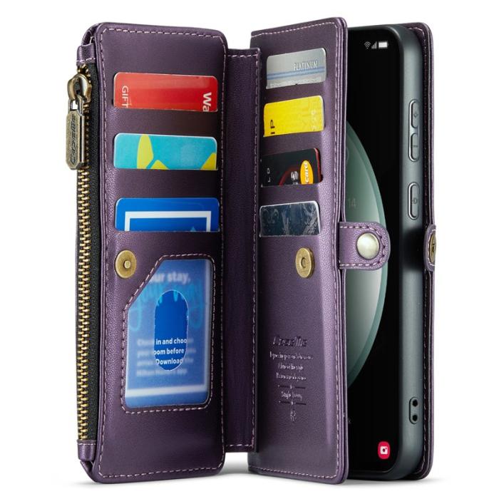 Caseme - CASEME Plånboksfodral Konstläder för Samsung Galaxy S23 FE - Lila