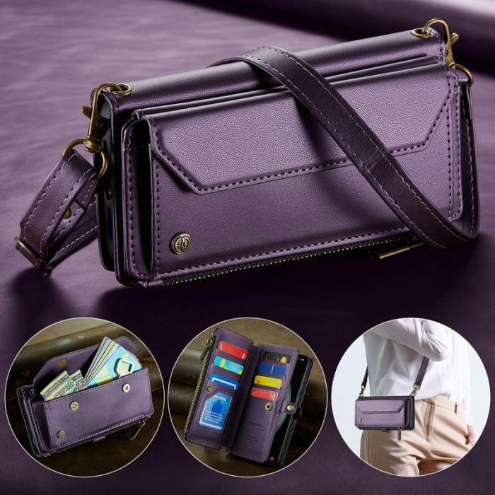 Caseme - CASEME Plånboksfodral Konstläder för Samsung Galaxy S23 FE - Lila