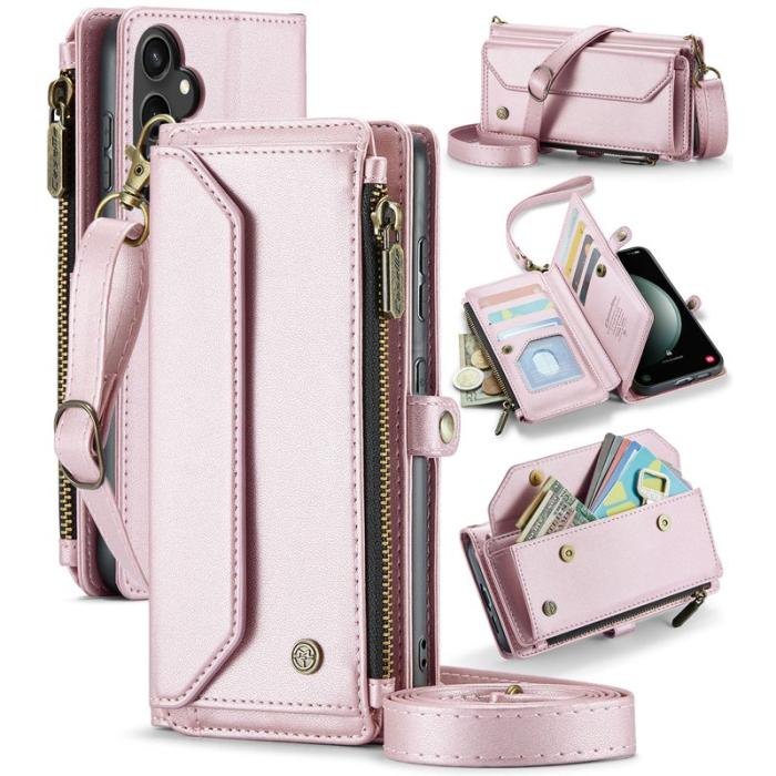 Caseme - CASEME Plånboksfodral Konstläder för Samsung Galaxy S23 FE - Rosa