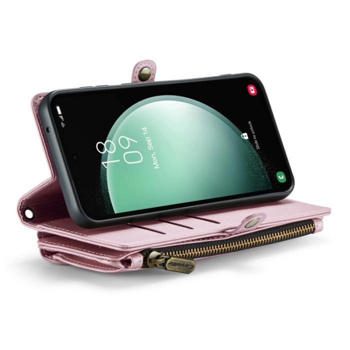 Caseme - CASEME Plånboksfodral Konstläder för Samsung Galaxy S23 FE - Rosa