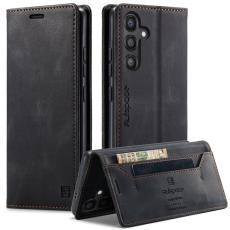 AUTSPACE - AUTSPACE Samsung Galaxy S24+ Wallet Fodral KonstL&auml;der - Svart