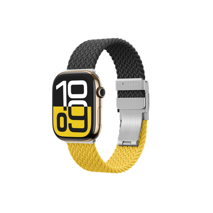 AmazingThing - [2-Pack]AmazingThing Apple Watch 45/46/49mm Armband Blend - Gul/Svart