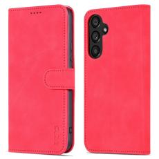 AZNS - AZNS Samsung Galaxy A34 5G Pl&aring;nboksfodral Konstl&auml;der - R&ouml;d