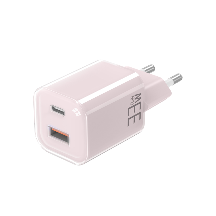 Snabbladdare 33W USB-C - USB-A EU PD Nano (Rosa) | 505295 | AlltMobil