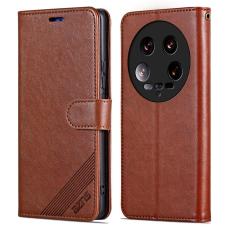 AZNS - AZNS Xiaomi 14 Ultra Pl&aring;nboksfodral Stand Konstl&auml;der - Brun