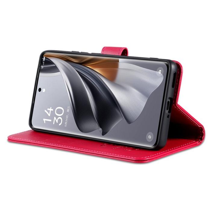 AZNS - AZNS Xiaomi 14 Ultra Plånboksfodral Ställ Stötsäker Konstläder - Röd