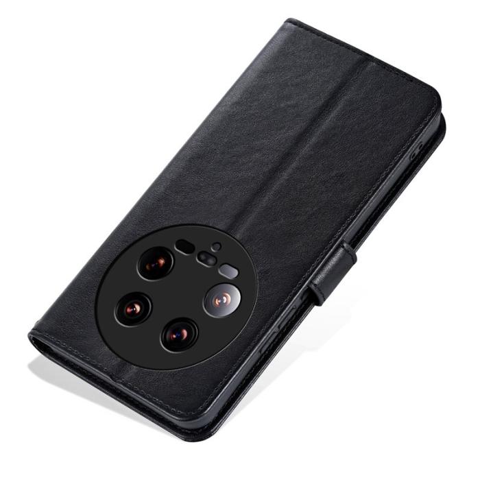 AZNS - AZNS Xiaomi 14 Ultra Plånboksfodral Ställ Stötsäker Konstläder - Svart