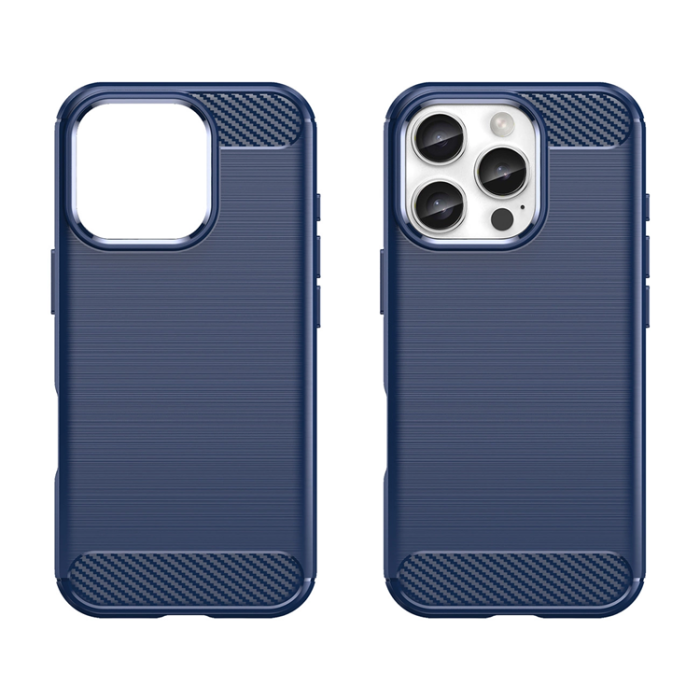 OEM - iPhone 16 Pro Max Mobilskal Silikon Carbon - Blå