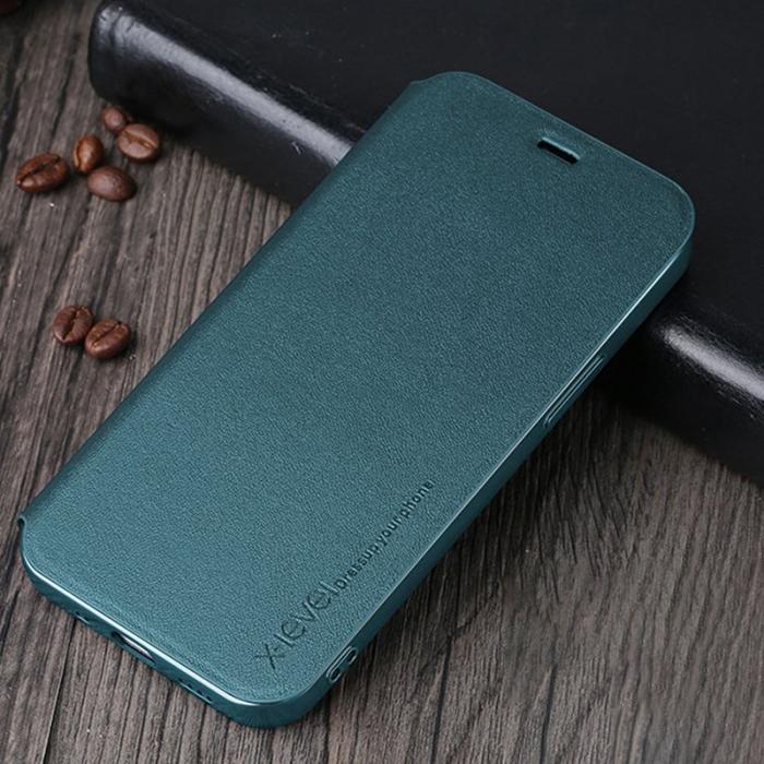 X-Level - X-LEVEL Colorful-2 iPhone 14 Plus Flip Cover Fodral Grön
