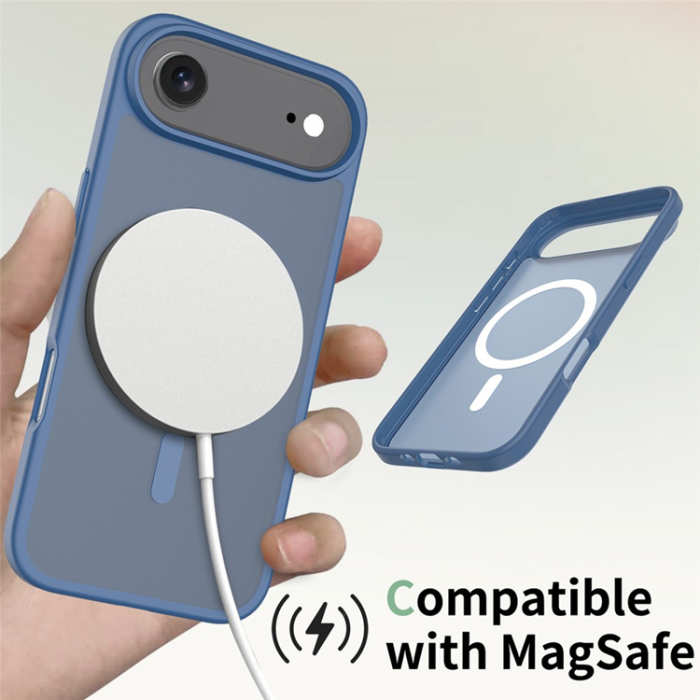 A-One Brand - iPhone Air Mobilskal MagSafe Acrylic Skin Touch - Blå