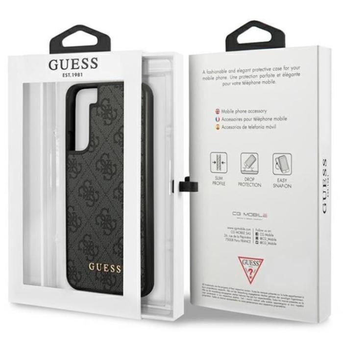 Guess - Guess Galaxy S24 Plus Mobilskal Metall Guld Logo - Svart