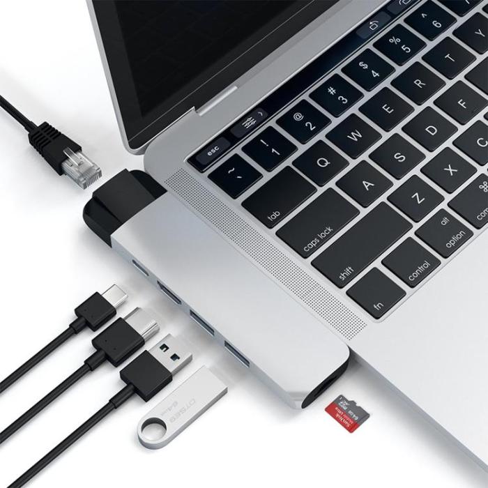 Satechi - Satechi USB-C Pro Hub med 4K HDMI och Ethernet - Silver