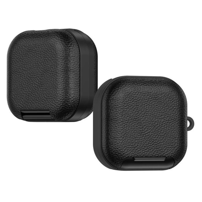 A-One Brand - Fodral för Samsung Galaxy Buds 4/Buds 4 Pro Litchi Texture - Vit