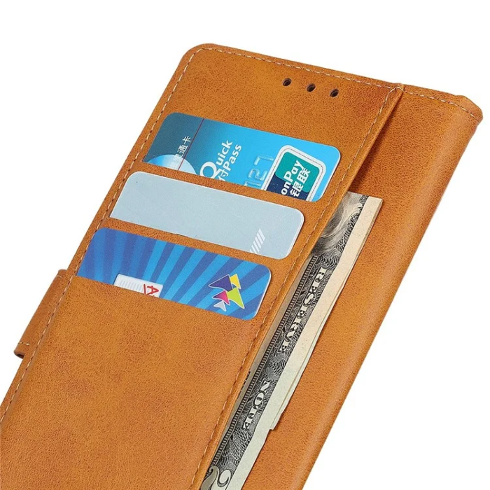 A-One Brand - Sony Xperia 1 VII Plånboksfodral Cowhide Läder - Brun