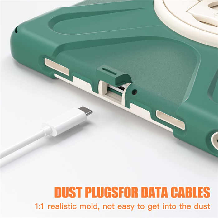 A-One Brand - Galaxy Tab A9 Plus Mobilskal Silikon Rotary Kickstand