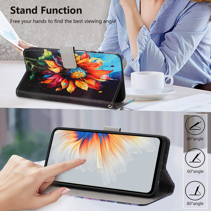 A-One Brand - Sony Xperia 10 VII Plånboksfodral Pattern Printing - Sunflower