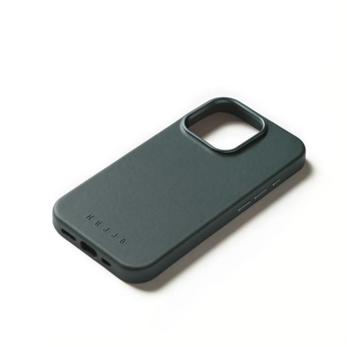 Mujjo - Mujjo iPhone 16 Pro Mobilskal MagSafe Läder - Livid Grön