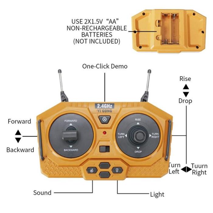 OEM - 2.4G RC Byggfordon Bandgående Bulldozer 3 kg Lastkapacitet för Barn (Ålder 4+)