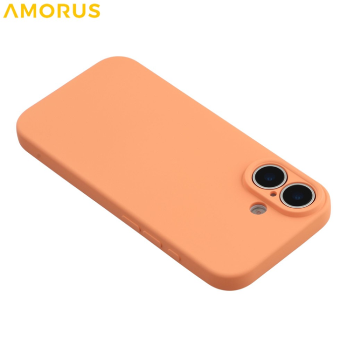 Amorus - AMORUS iPhone 17 Mobilskal Precise Cutouts TPU Fiber - Orange