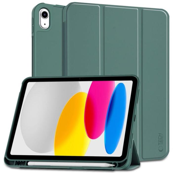 Tech-Protect - Tech-Protect iPad 10.9 (2022) Fodral med plats för pennna - Grön