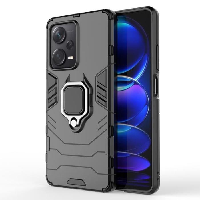 OEM - Redmi Note 12 Pro Plus Mobilskal Magnetic Ring Hållare - Svart