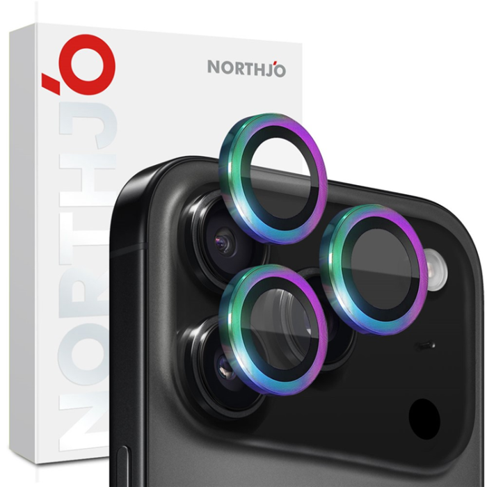 NORTHJO - Northjo iPhone 17 Pro/17 Pro Max Härdat Glas Kameraskydd - Colorful