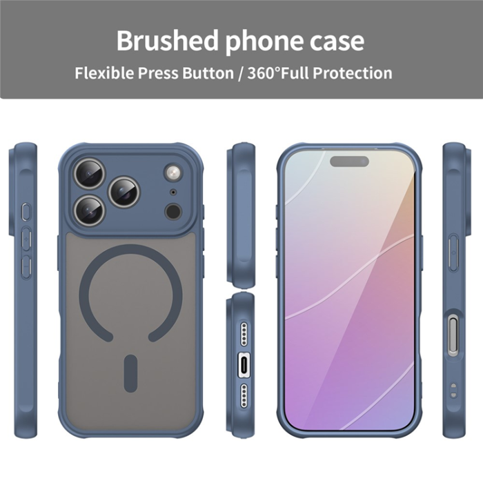 A-One Brand - iPhone 17 Pro Mobilskal MagSafe Anti Drop - Blå