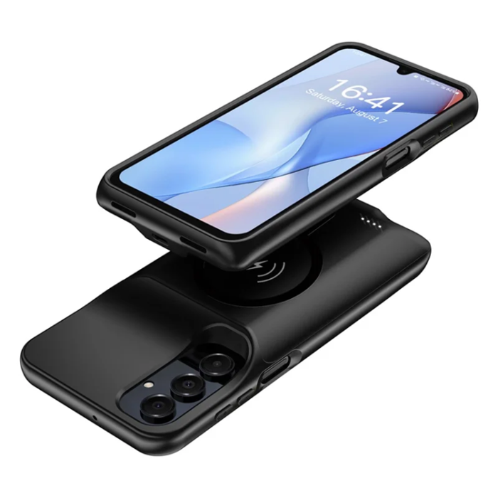 A-One Brand - Galaxy A15 5G Batteriskal Magsafe 6000mAh E10 - Svart