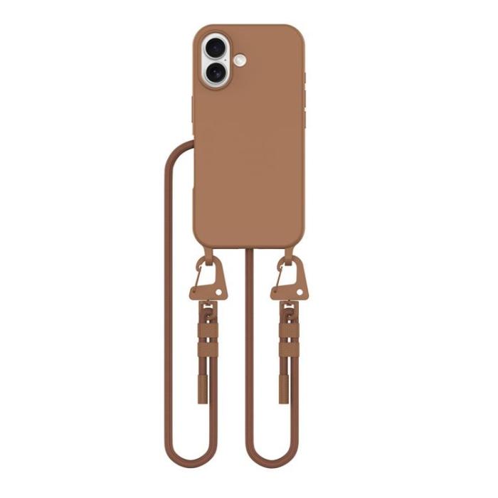 Tech-Protect - Tech-Protect iPhone 16 Mobilhalsband Skal Magsafe Magnecklace - Brun