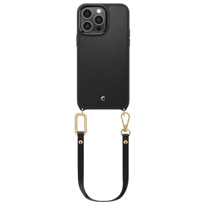 Spigen - Spigen iPhone 14 Pro Max Magsafe Skal med Halsband Cyrill Charm - Svart