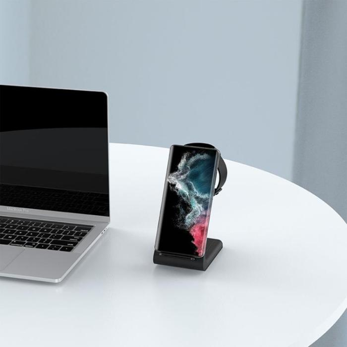 Tech-Protect - Tech-Protect 3-in-1 Trådlös Laddare För Samsung Produkter - Svart