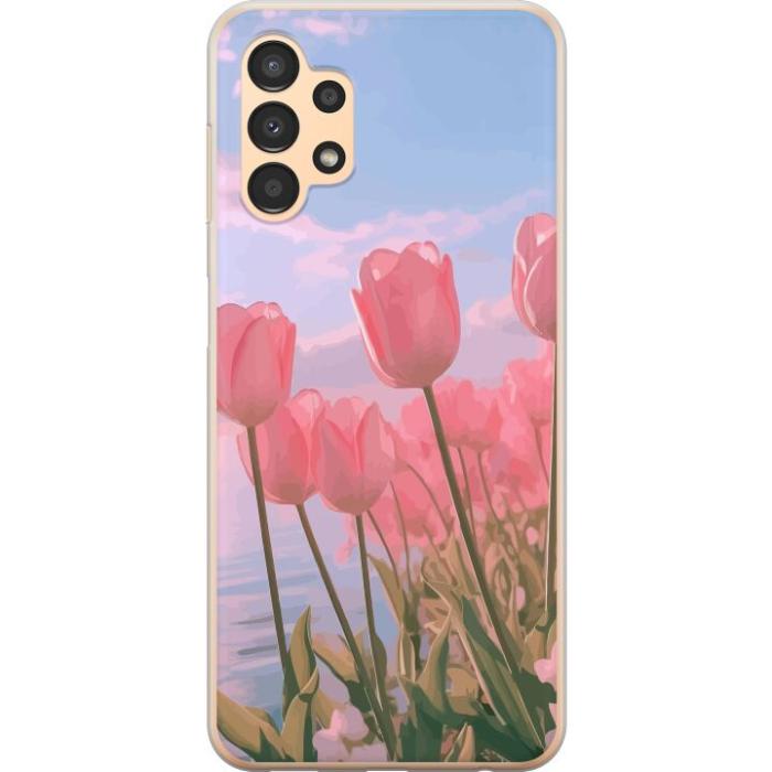 iSecrets - Mobilskal till Samsung Galaxy A13 med Rosa Tulpaner