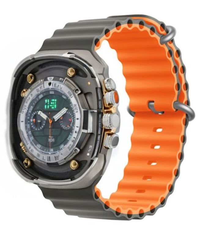 Devia Apple Watch (38/40/41mm) Armband Sport6 - Grå/Orange | 5123 | AlltMobil