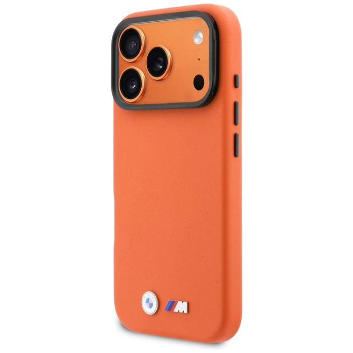 BMW - BMW Mobilskal För iPhone 17 Pro Max MagSafe M Sign Metal Logo - Orange