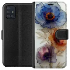 Gustaf - Pl&aring;nboksfodral till Samsung Galaxy A51 med Silkesblommor