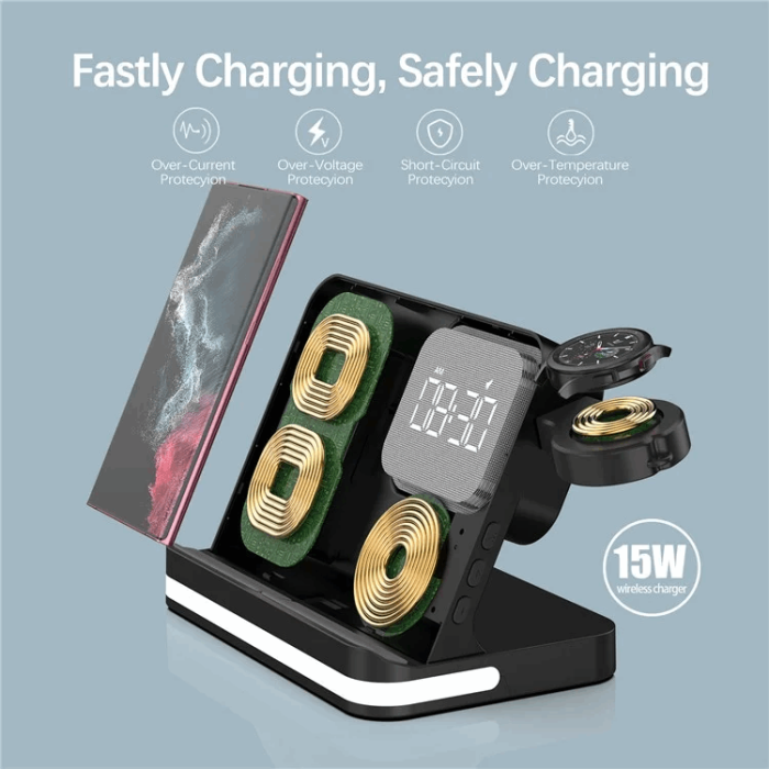 OEM - 3-in-1 Trådlös Laddare 15W Samsung Galaxy - Buds - Watch -