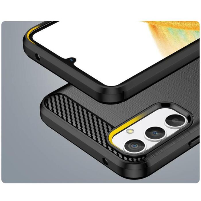 OEM - Galaxy A04e Skal Silicone Carbon - Svart