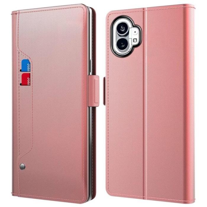 OEM - Nothing Phone 1 Plånboksfodral Spegel - Rosa