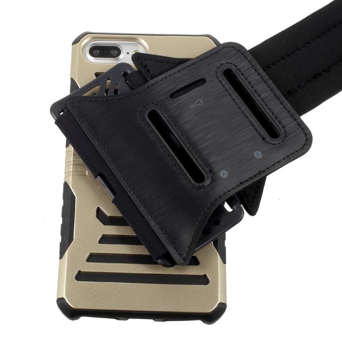 UTGATT5 - 2-In-1 Skal + Sportarmband till iPhone 7 Plus - Gold