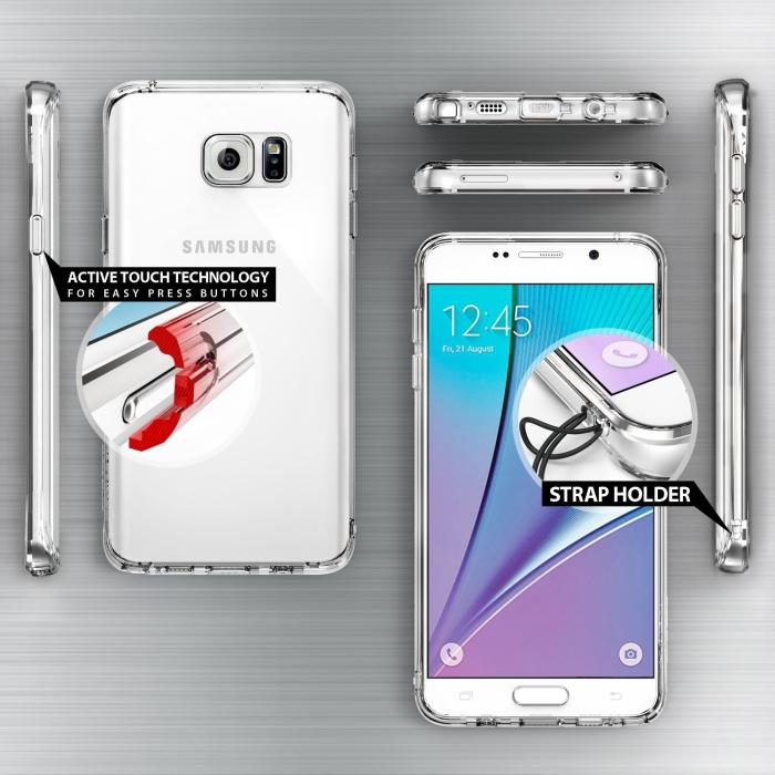 Rearth - Ringke Fusion Shock Absorption Skal till Samsung Galaxy Note 5 - Crystal View