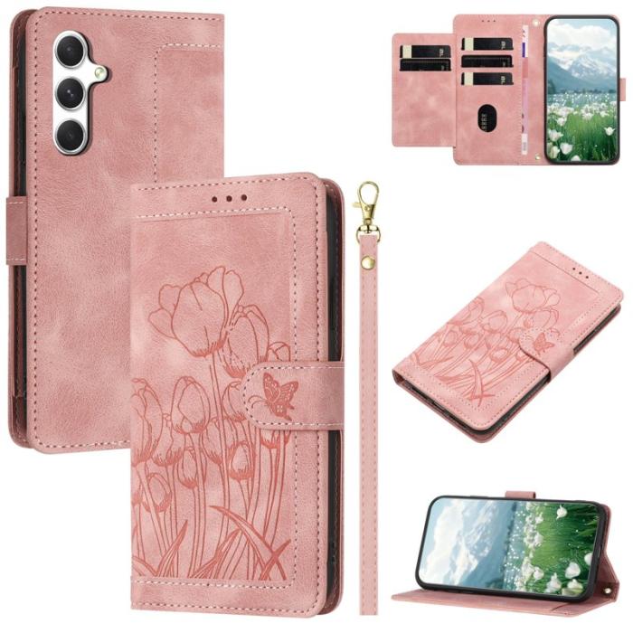 OEM - Tulip Samsung Galaxy S26 Plus Fodral KonstLäder - Rosa