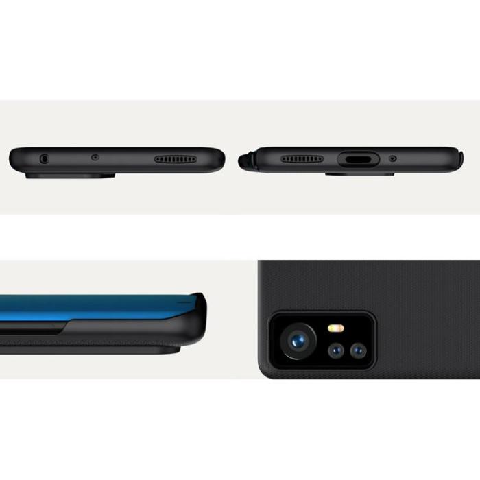 UTGATT5 - Nillkin Xiaomi 12/12X Skal Och Stand Super Frosted - Svart