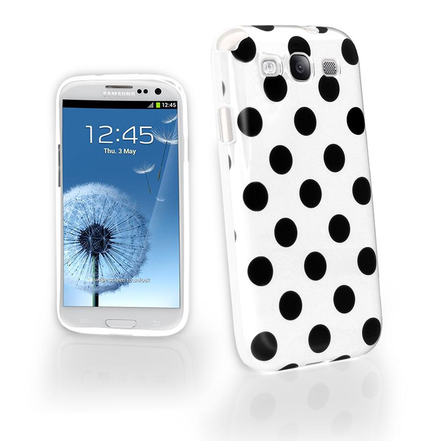 Polka dot FlexiCase Skal till Samsung Galaxy S3 i9300 (Vit) | 2353 | AlltMobil