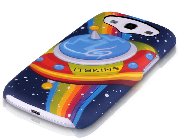UTGATT4 - ITSkinsBaksideskal till Samsung Galaxy S3 i9300 - UFO + Skärmskydd
