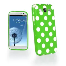 OEM - Polka dot FlexiCase Skal till Samsung Galaxy S3 i9300 (Grön)
