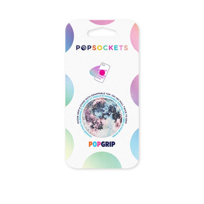UTGATT - POPSOCKETS Pink Moon Avtagbart Grip med Ställfunktion