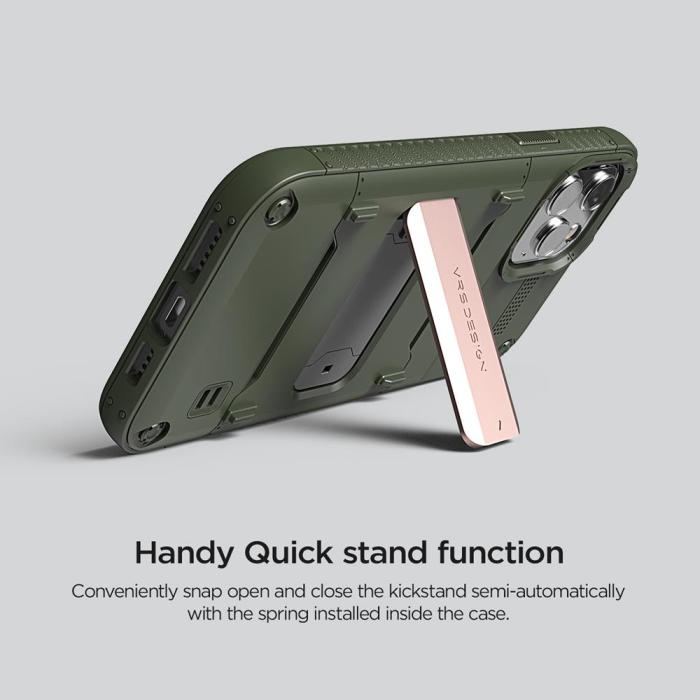 VERUS - VRS DESIGN Damda QuickStand Skal iPhone 12 Mini - Bronze Grön