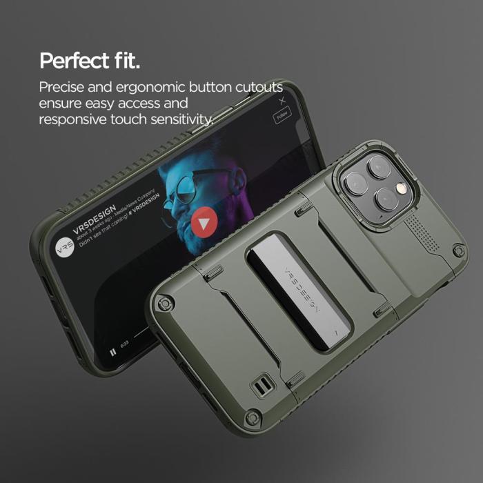 VERUS - VRS DESIGN Damda QuickStand Skal iPhone 12 Mini - Grön
